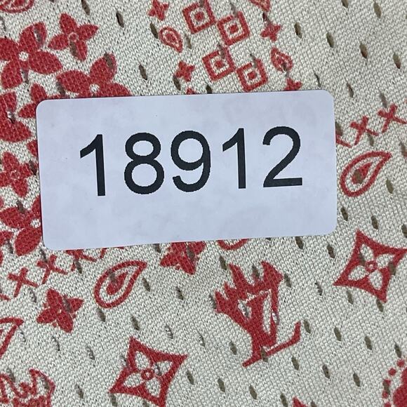 Street Market Supply Short Mens S White Red Mesh Elastic Waist Geometric Print - Picture 10 of 10